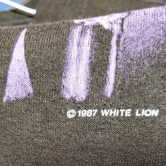 REAL 1987 White Lion Hair Band Metal Tee shirt - Picture 4 of 5